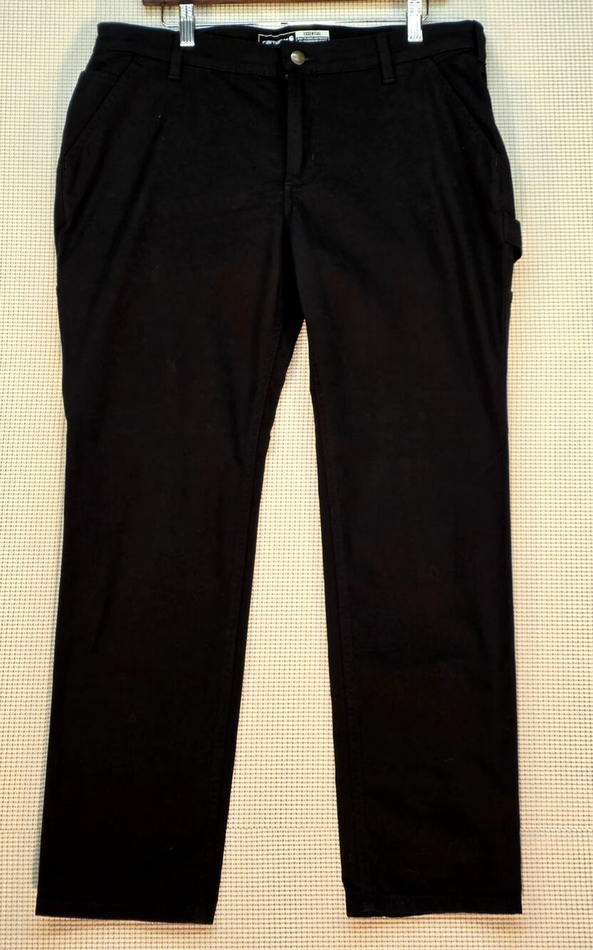 NWT Carhartt Women's Essential MidRise Straight Leg Utility Work Pants Black 12S
